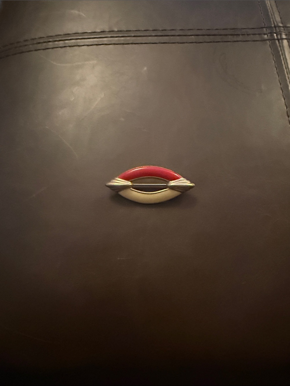 Red and Cream Decorative Wall Accent - Unbranded